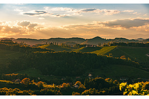 Vineyards panorama along Styrian, a Nature Photo by MadPhotos