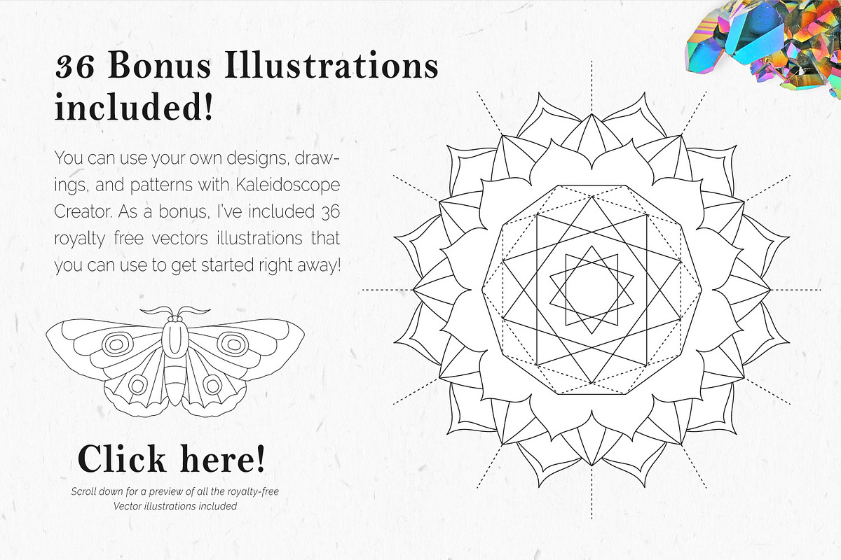 Vector Kaleidoscope for Adobe Ai preview 6