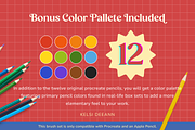 Colored Pencils for Procreate, a Brush Add-On by Kelsi Deeann (Thumbnail 5 of 6)