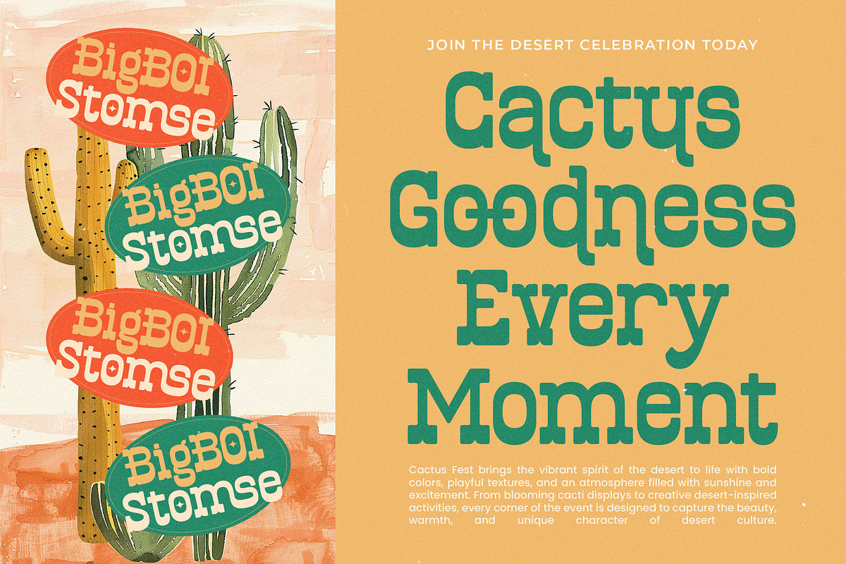 Bigboi Stomse Western Vintage, a Serif Font by timelesstype.co (Photo 10 of 15)