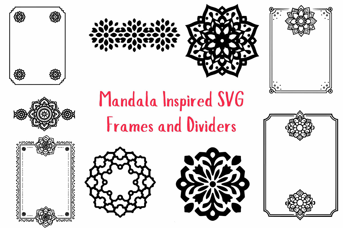 Mandala Inspired Frames and Dividers, an Object Graphic by Pattern Whimsy (Photo 1 of 5)