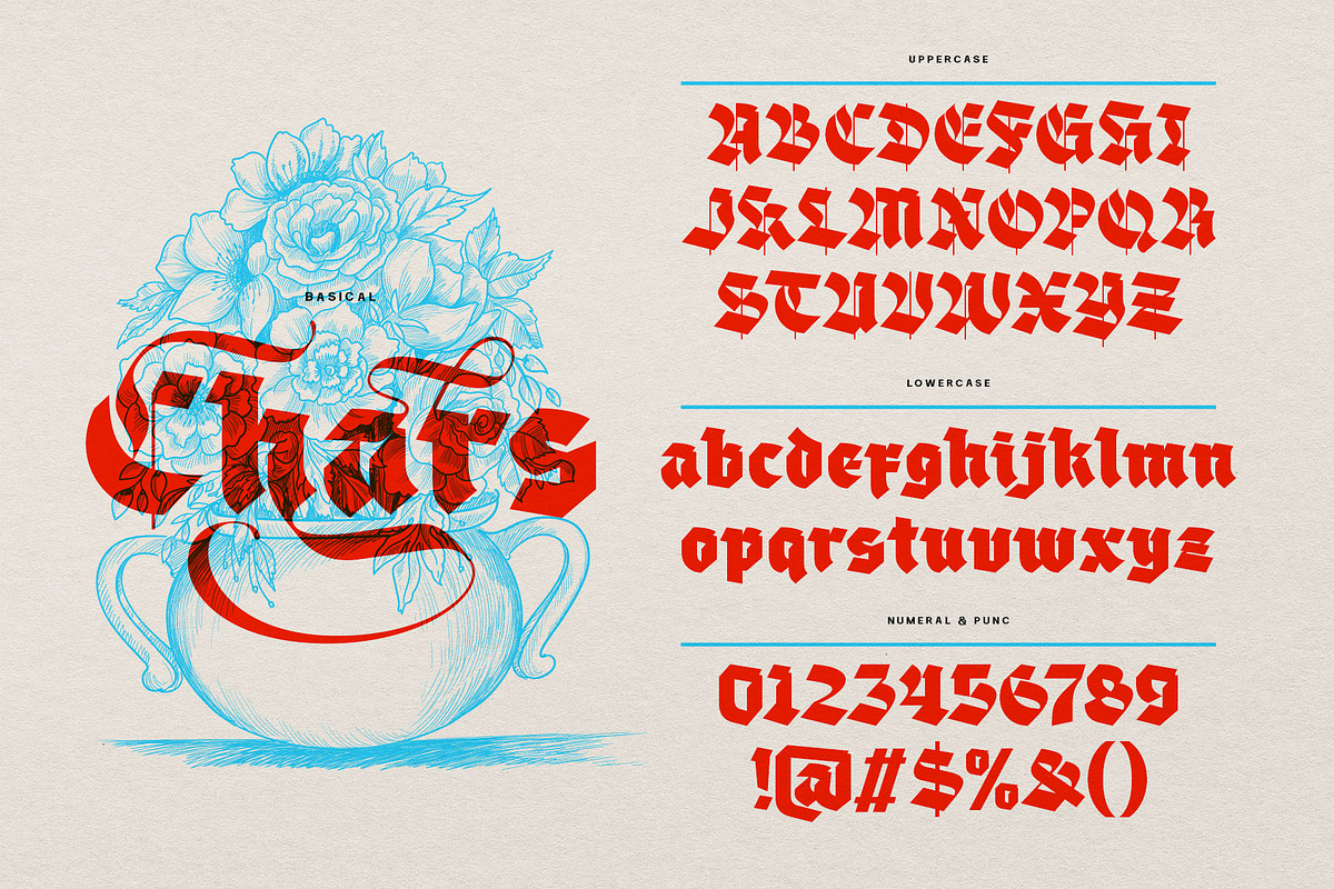 Blackther Typeface, a Blackletter Font by alit design (Photo 2 of 20)