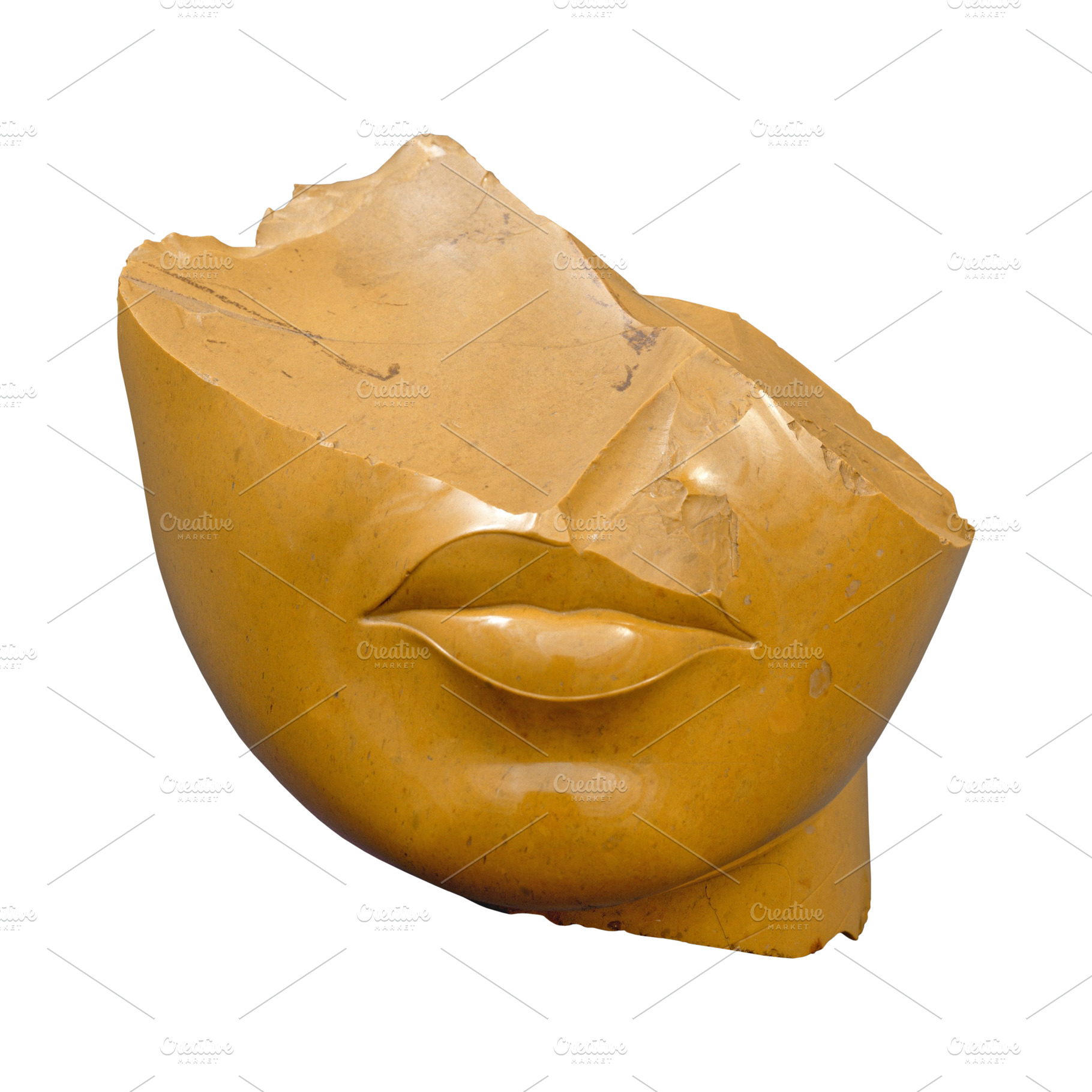 Human face statue from ancient Egypt, an Arts & Entertainment Photo by BOOCYS