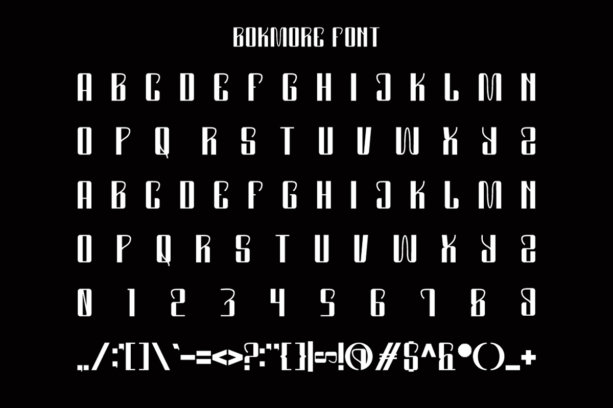 Bokmore - Luxury Bold Font, a Sans Serif Font by Iqsiart Studio (Photo 5 of 6)