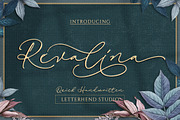 Revalina Signature Script, a Script Font by Letterhend Studio (Thumbnail 1 of 10)