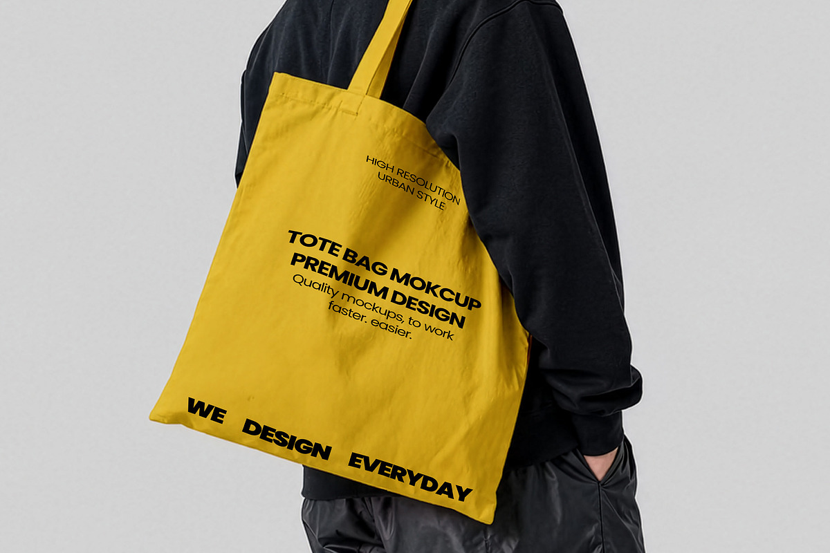 Tote Bag Mockup, a Packaging Mockup by We Design Everyday (Photo 1 of 6)