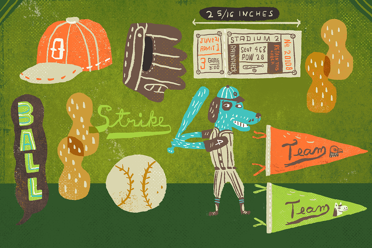 Batter Up, a Sport Illustration by Stephanie K. Birdsong (Photo 2 of 4)
