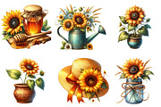 Watercolor Sunflower Sunny Day png, an Illustration by Watercolor design (Thumbnail 2 of 4)