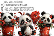 Whimsical Easter Panda Clipart, an Illustration by Pixels.Craft (Thumbnail 2 of 5)