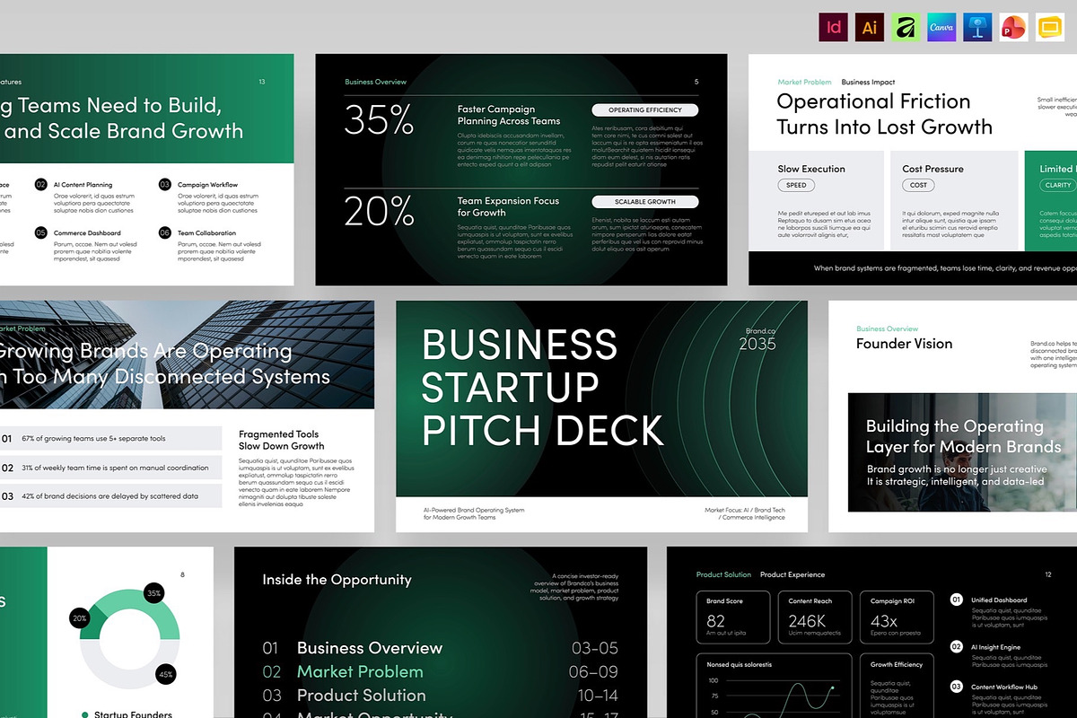 Business Startup Pitch Deck, a Presentation Template by BrandPacks (Photo 1 of 7)