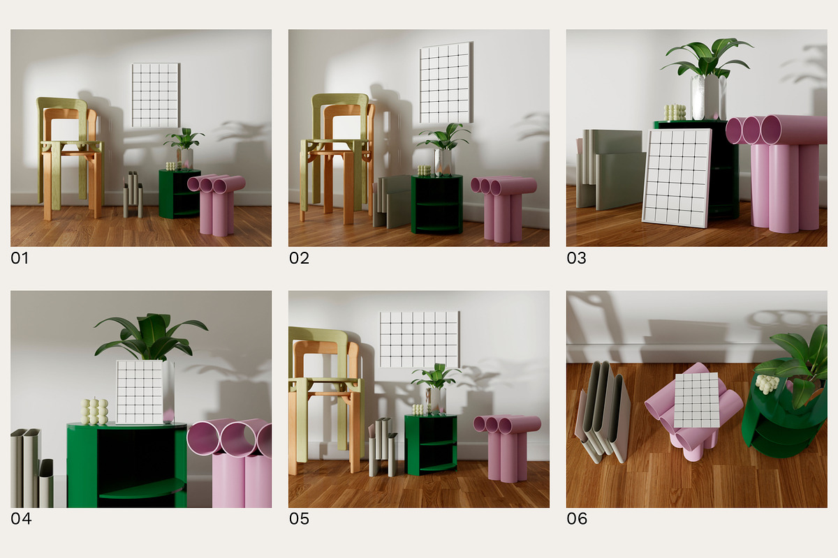 Modern Interior Frame Mockups APRIL, a Household Mockup by Bonumo (Photo 2 of 10)