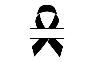 Awareness ribbon monogram, an Icon by Mark1987