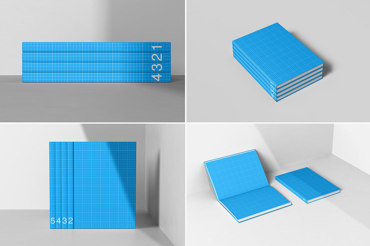 Multi Book Display Mockup - 8 Views, a Books & Magazine Mockup by Illusiongraphic (Photo 14 of 23)