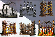 Watercolor Halloween Fence Sublimati, an Illustration by SVGArt (Thumbnail 8 of 8)