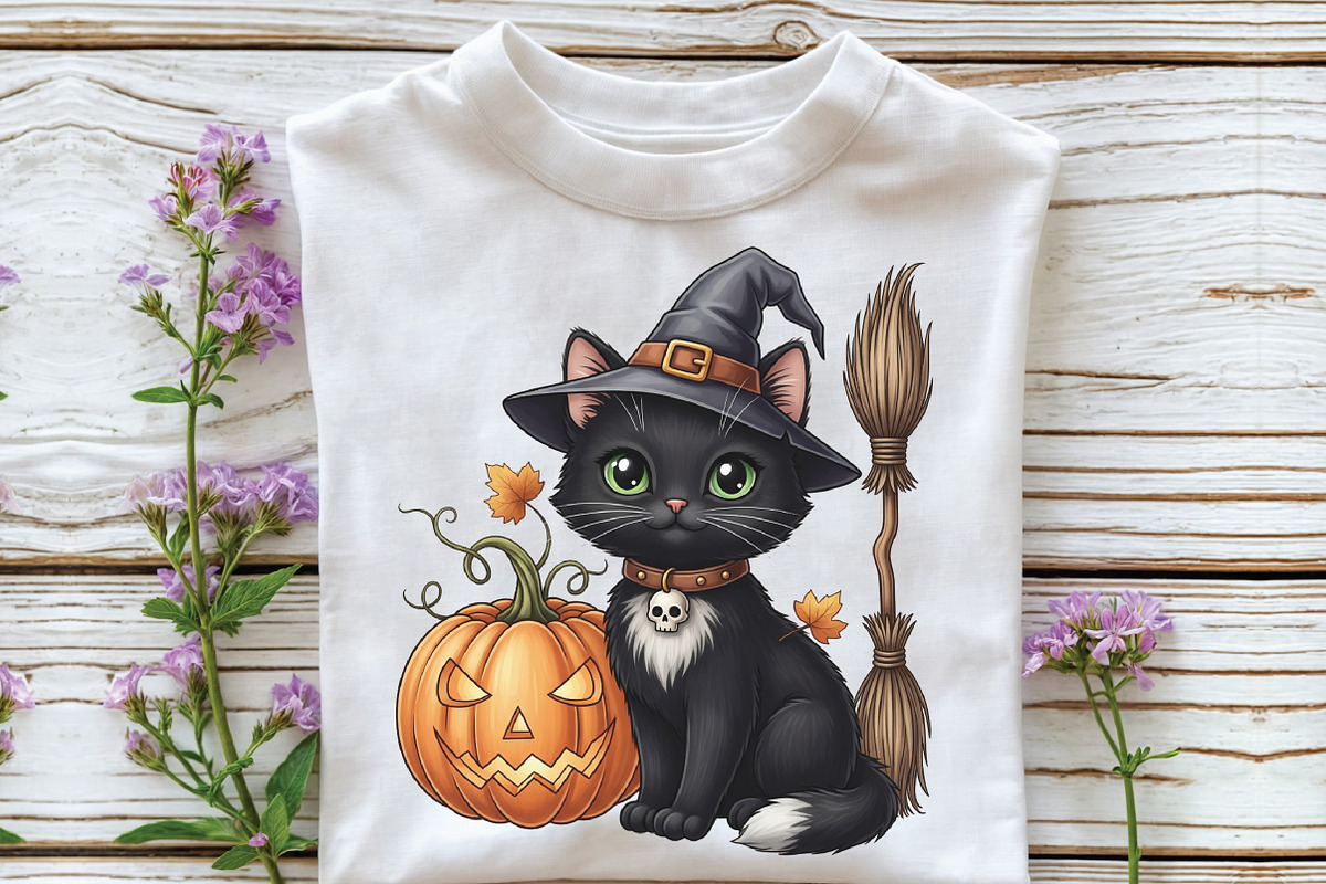 Halloween Black Cat PNG, an Illustration by CraftArtStudio (Photo 2 of 4)
