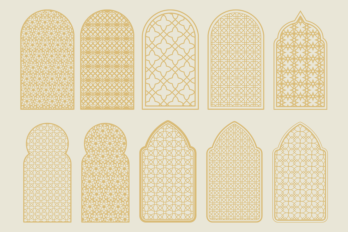 Rania - Arabic Windows Element Set, a Pattern Graphic by Invisual Studio (Photo 2 of 10)