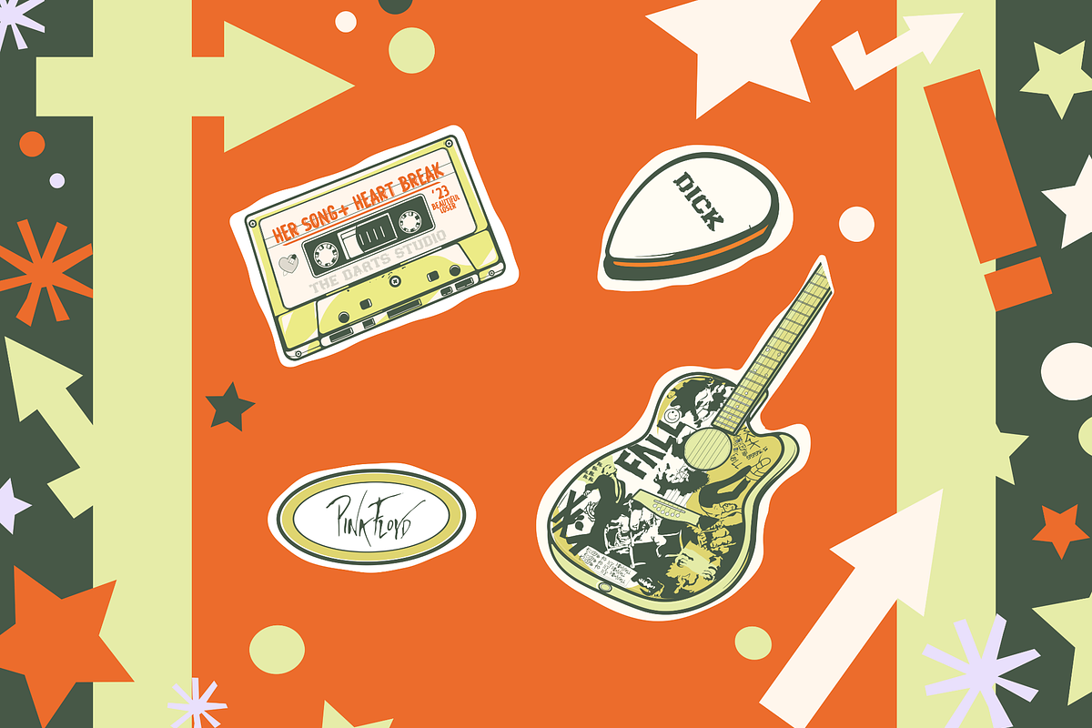 Like a rock Star album cover, an Object Illustration by Darts Lines (Photo 1 of 7)