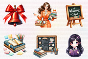 Cute Teachers Clipart, an Illustration by CreationArt (Thumbnail 2 of 5)