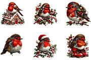 Cute Christmas Robin PNG Clipart, a Seasonal Illustration by CreationArt (Thumbnail 3 of 7)