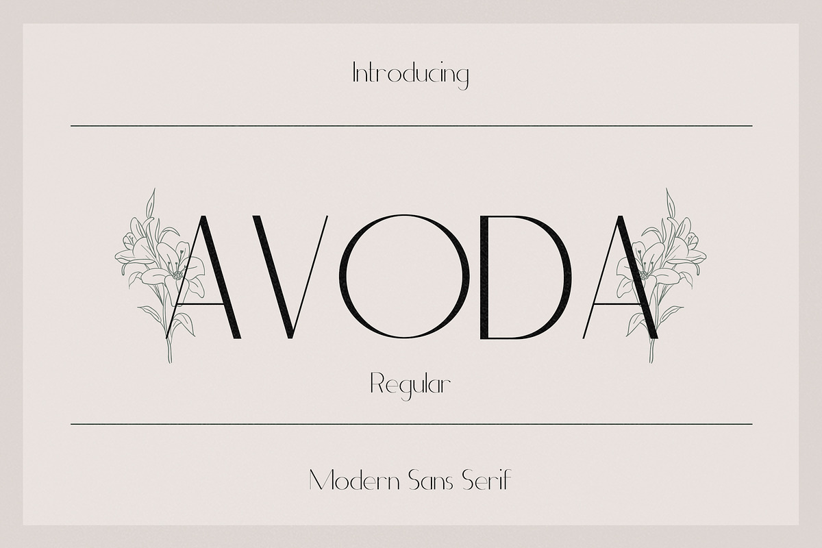 Avoda - Modern Sans Serif, a Sans Serif Font by Typefactoryco (Photo 1 of 10)