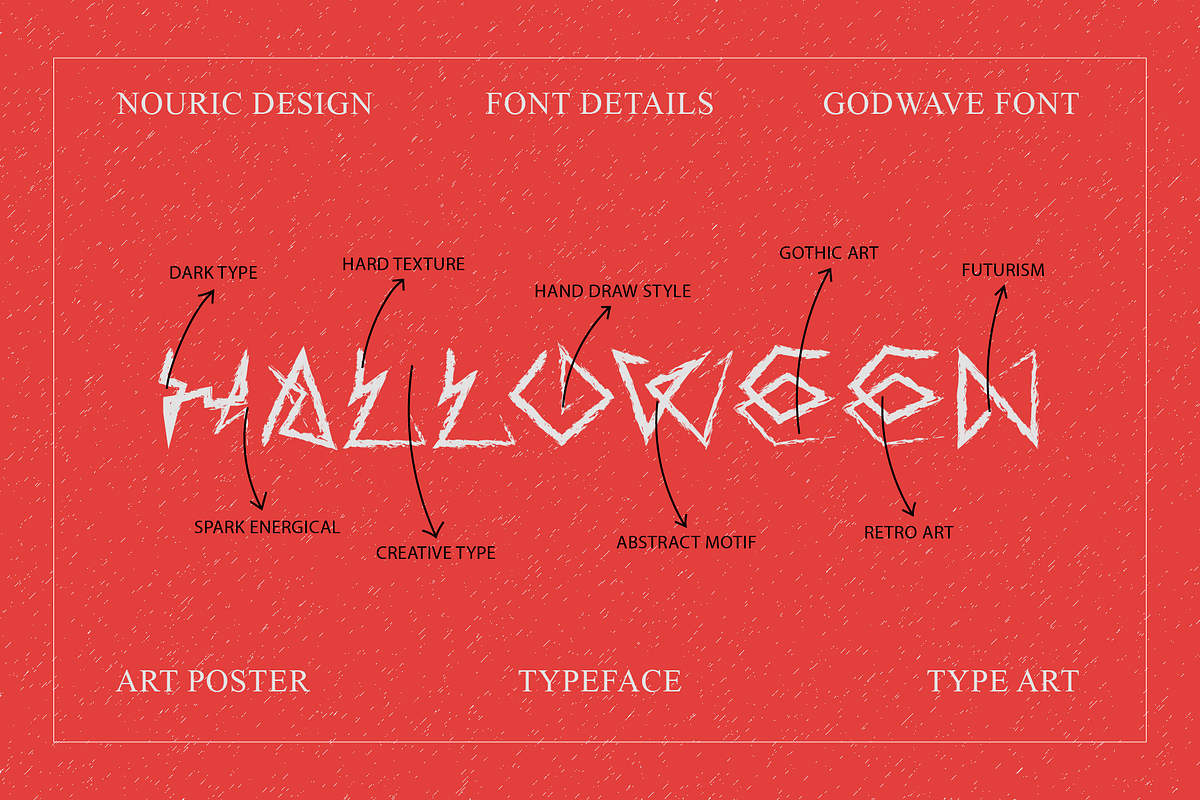 ND Godwave Chaotic Experimental, a Handwritten Font by Nouric Design (Photo 3 of 5)