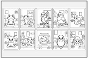 Pets Coloring Pages | Pet Animals, an Animal Illustration by Lamia Emad (Thumbnail 2 of 5)