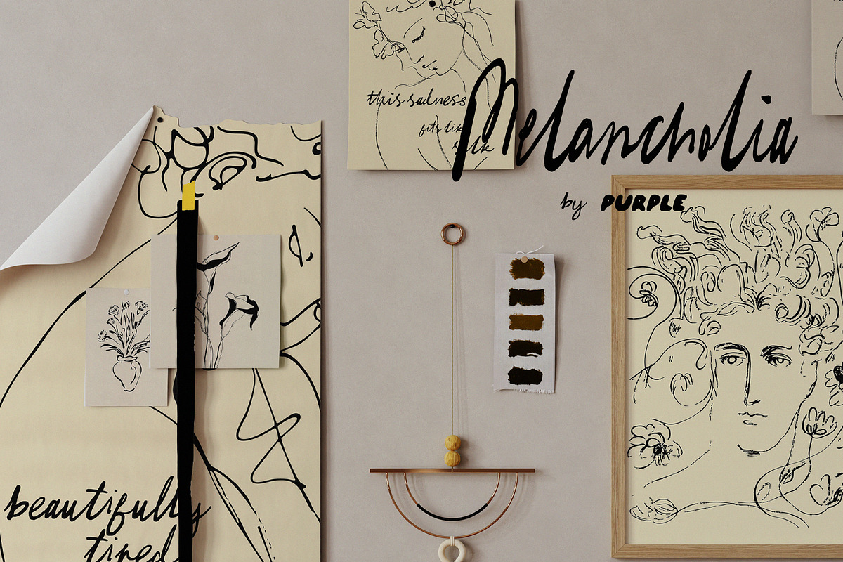 Melancholia - Minimalist Line Art, an Object Illustration by Purple (Photo 8 of 10)