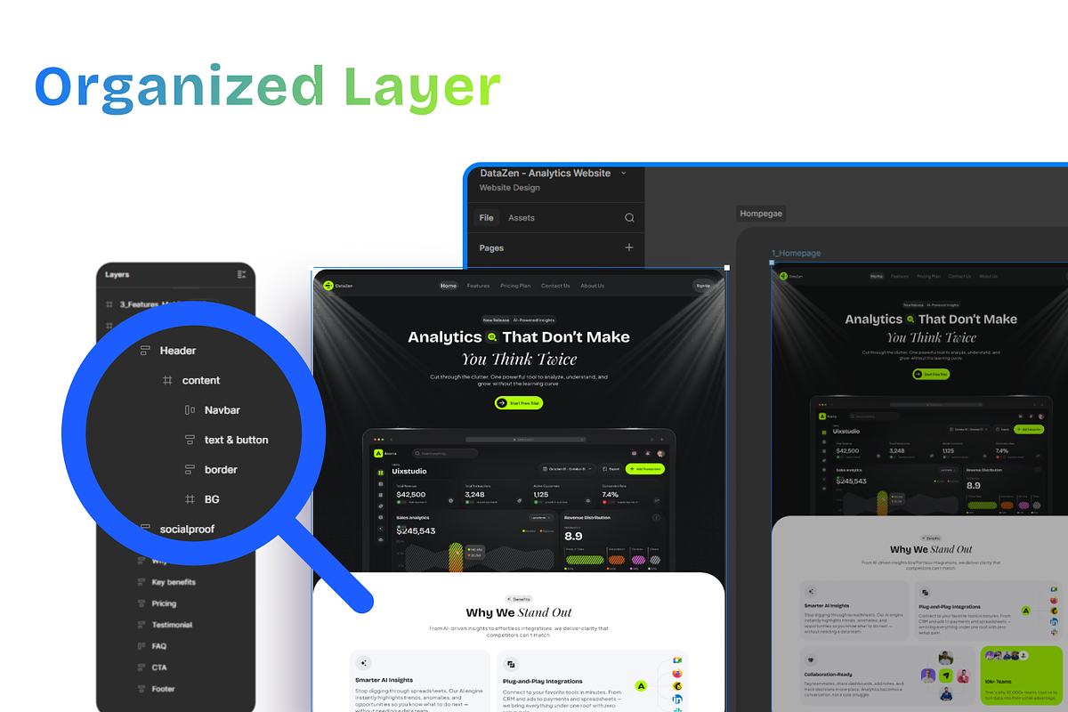 DataZen-Analytics SaaS Website ui, a Landing Page Template by Brix Lab (Photo 5 of 13)