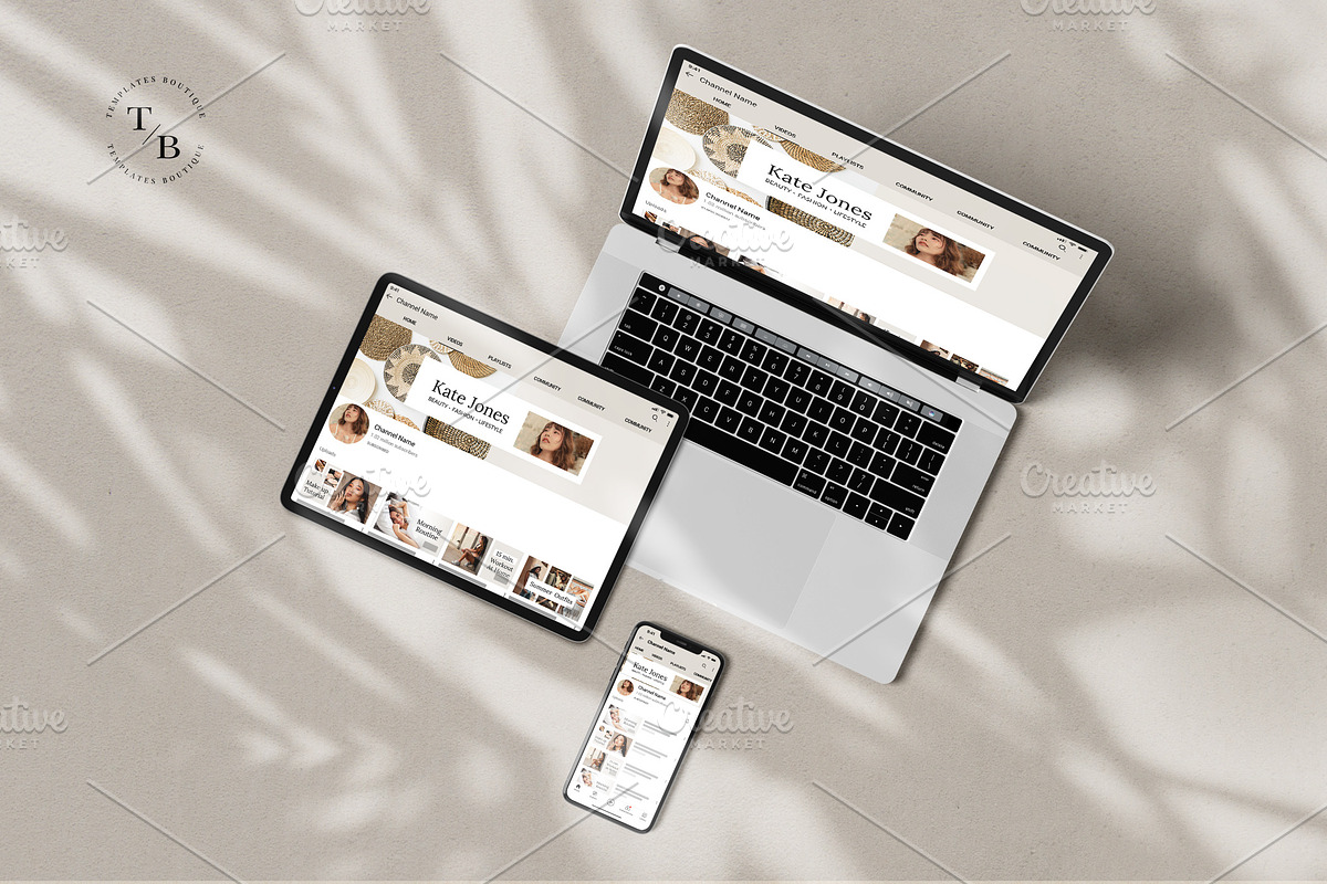 YouTube Channel Branding Kit I Canva, a Social Media Template by Templates Boutique (Photo 8 of 8)