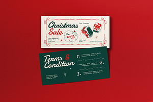 Christmas Sale Voucher, a Card Template by graphicook