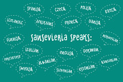 Sansevieria Display Font + Extras, a Sans Serif Font by Frisk Shop (Thumbnail 6 of 8)