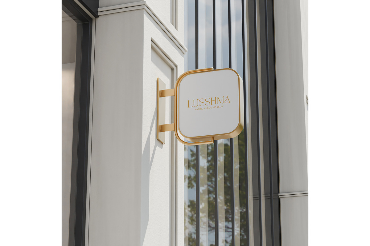 Sign & storefront logo mockup, an Advertising Mockup by Mockthethics. (Photo 10 of 12)