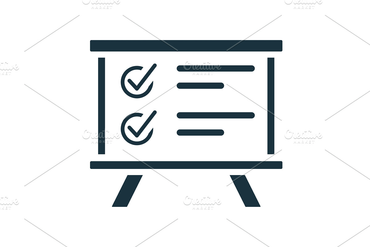 Checklist on whiteboard shows, an Object Illustration by Aimagenarium@gmail.com