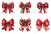 Red Coquette Christmas Bow Bundle, an Illustration by designcity5 (Thumbnail 2 of 5)