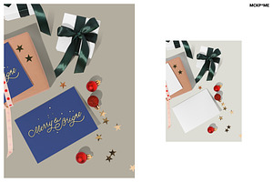 Christmas Greeting Cards Mockups 002