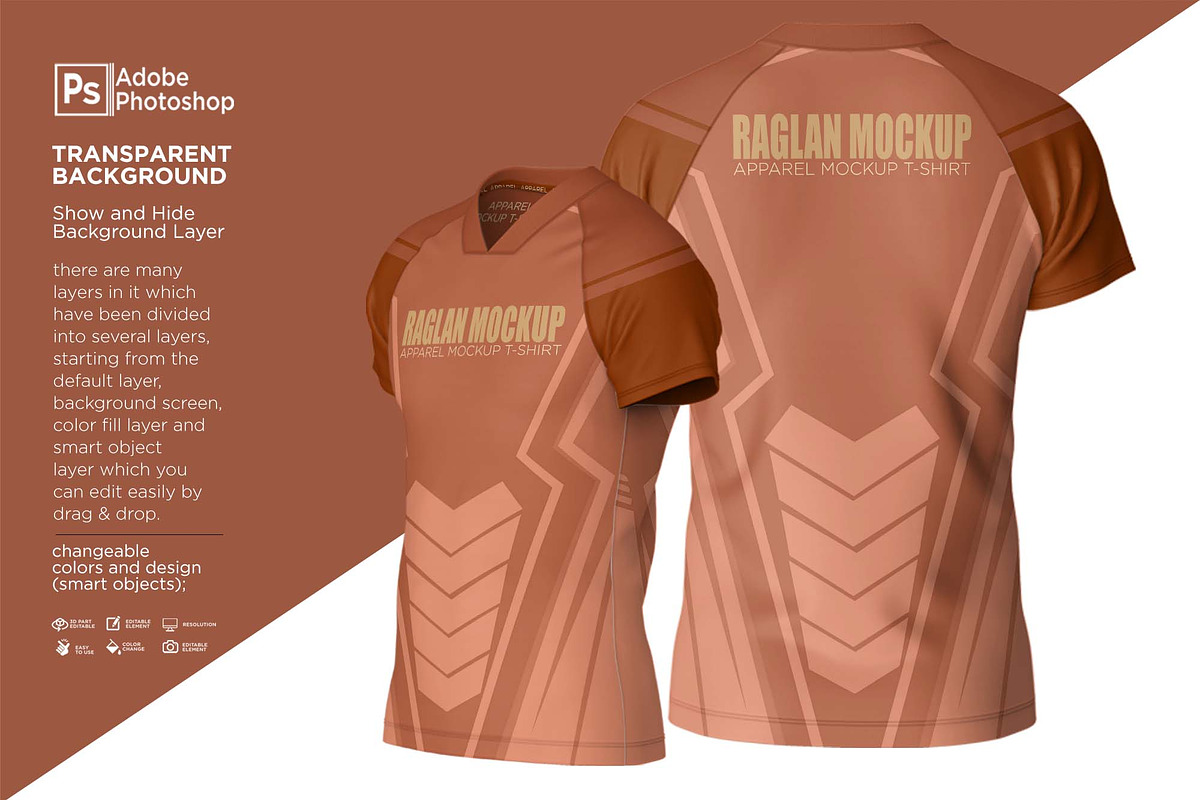 T-Shirt Neck VU Raglan L Mockup, a Shirt Mockup by Nanggroe Scripting (Photo 3 of 9)