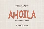 Ahoila | Hand Drawn Display Font, a Handwritten Font by gracetype_studio (Thumbnail 1 of 12)