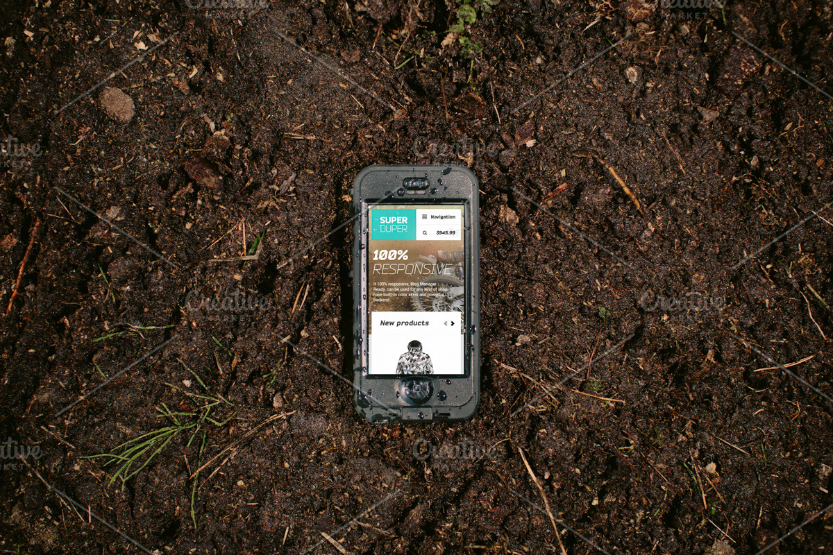 iPhone Dirt Mockup Set, an iPhone Mockup by Mockura (Photo 4 of 5)