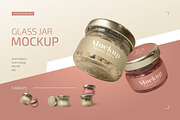 Glass Jars Mockup Set, a Cups & Container Mockup by Country4k (Thumbnail 1 of 4)