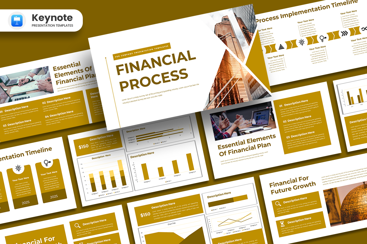 Financial Process - Keynote Template, a Presentation Template by QR ...
