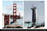 World famous places collection, an Illustration by SketchArtStudio (Thumbnail 5 of 9)