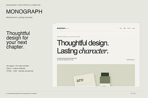 MONOGRAPH – Minimalist HTML Template, a HTML Template by Darweish Designs