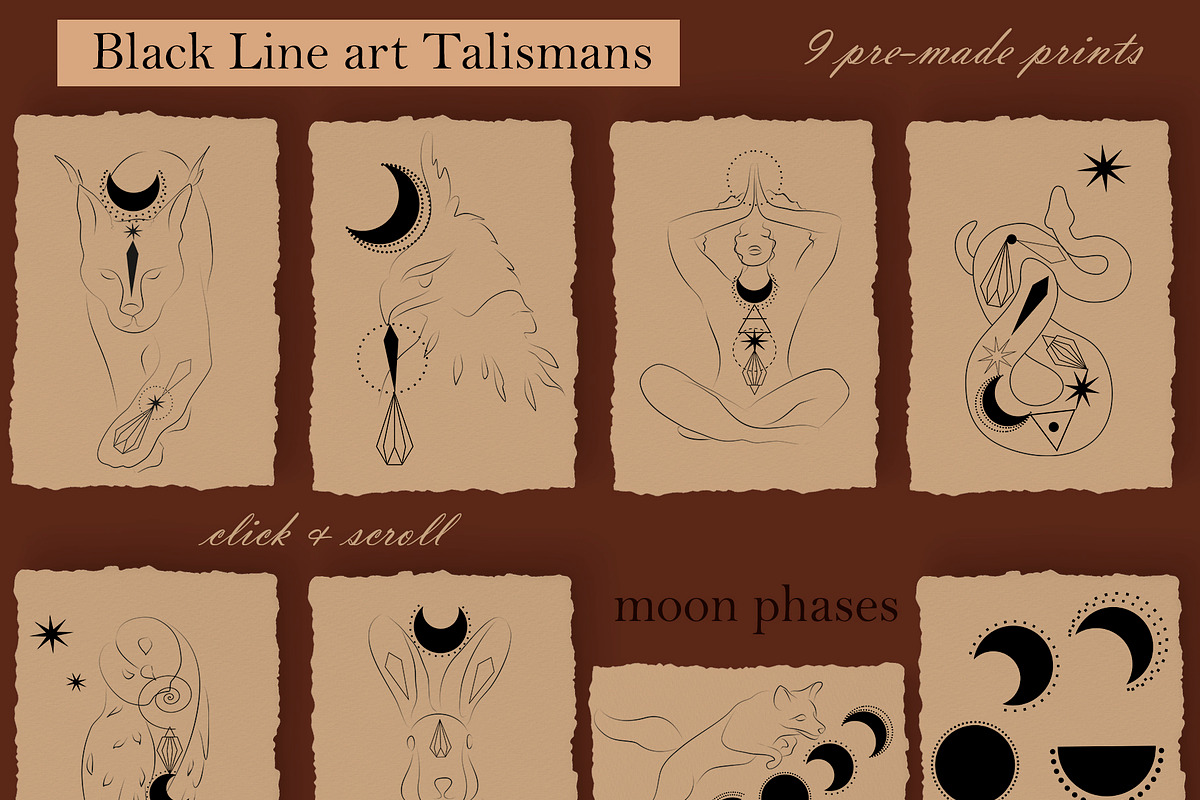 LINE ART BUNDLE COLORS OF MAGIC, an Animal Illustration by ArtOLB (Photo 9 of 13)