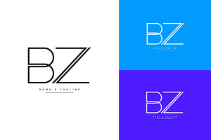 Initial letters BZ logo design, a Branding & Logo Template by Aleesher