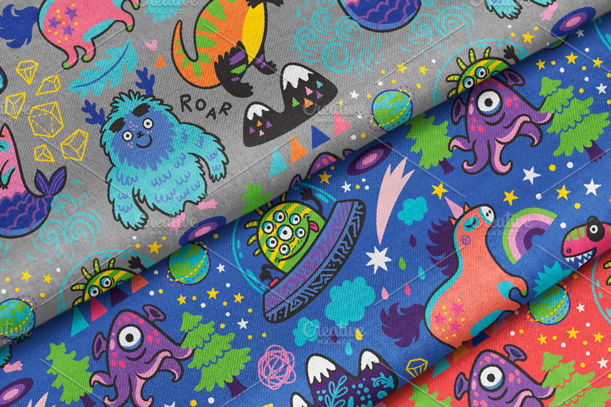 Magic creatures, a Pattern Graphic by PenguinHouse