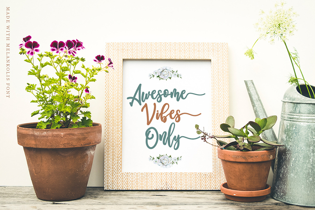 Melankolis - Bouncy Script Font preview 6