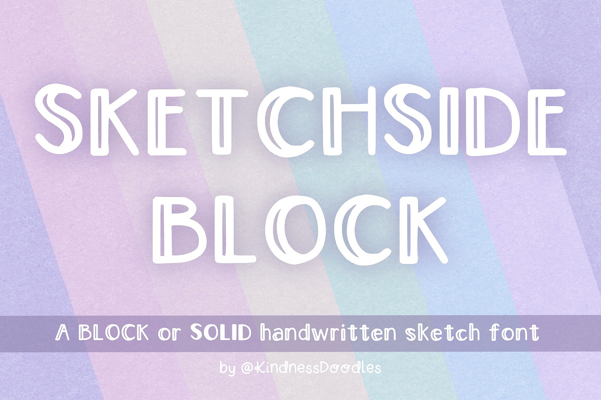 Sketchside Block, a Script Font by KindnessDoodles (Photo 1 of 2)