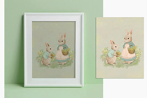 Vintage Spring Bunny