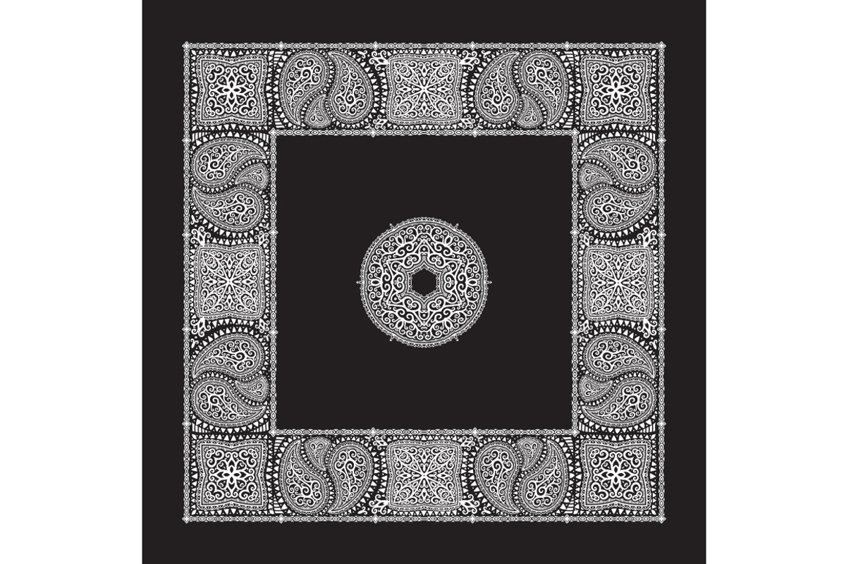 Set Of 4 Paisley Bandana's II, a Pattern Graphic by Bakhtiozin art graphic (Photo 2 of 5)