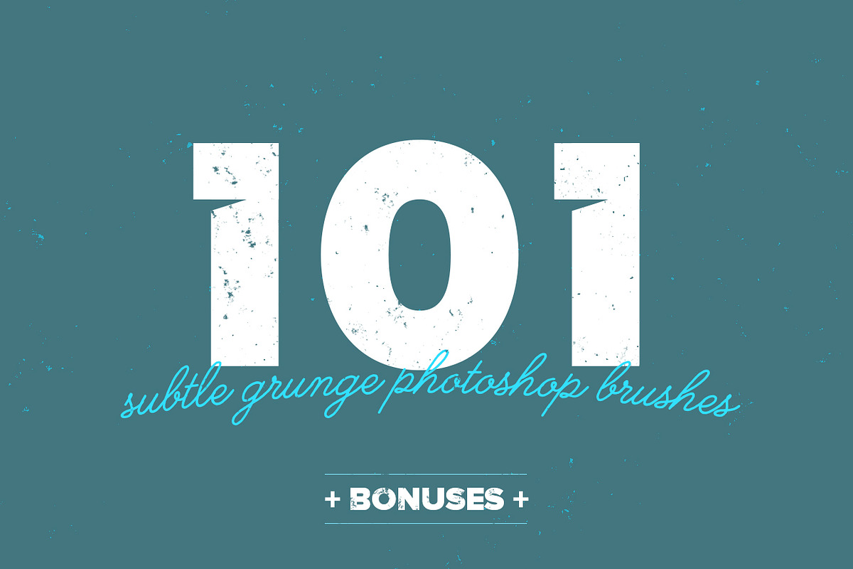 101 Subtle Grunge Brushes + Bonuses